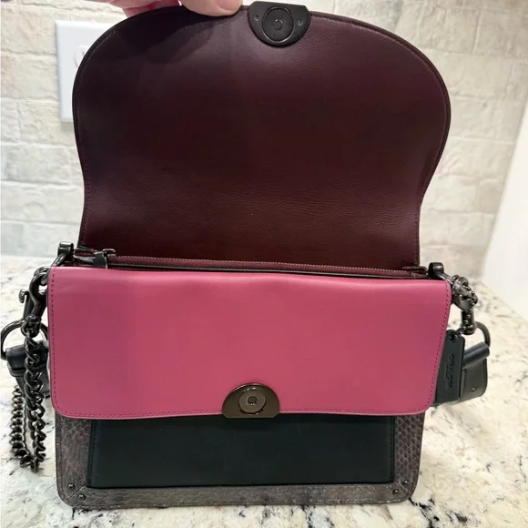 Coach NWT Dreamer Multicolor Python & Leather Crossbody Bag - Picture 10 of 16